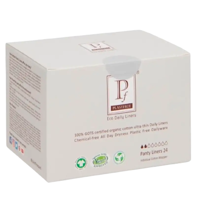 Plastfree 100% Organic Cotton & Plastic-free Daily Liners (24 stk)