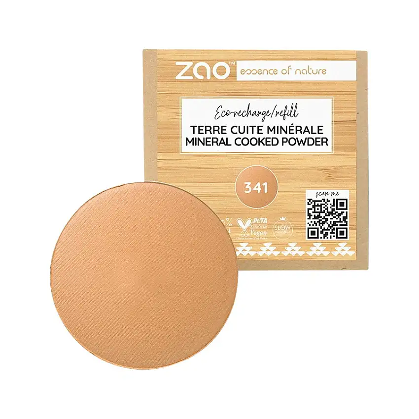 Zao Mineral powder Refill Cooked Powder Natural 341 Golden Copper / 15 g