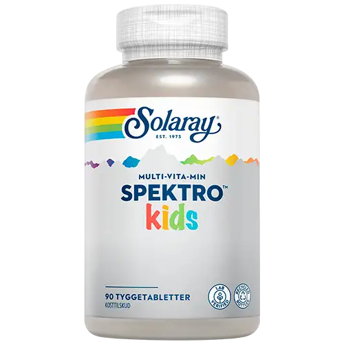 Solaray Spektro Kids Multi-Vita-Min med bærsmag (90 tyggetabletter)