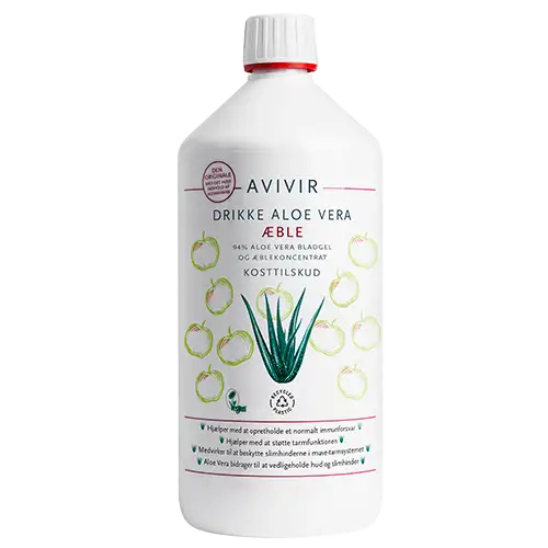 Avivir Drikke Aloe Vera 95 % Æble (1 liter)