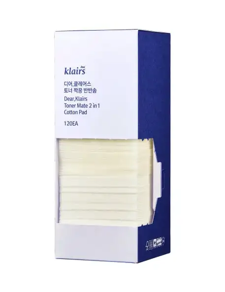 Klairs Toner Mate 2 in 1 Cotton Pad 120 stk