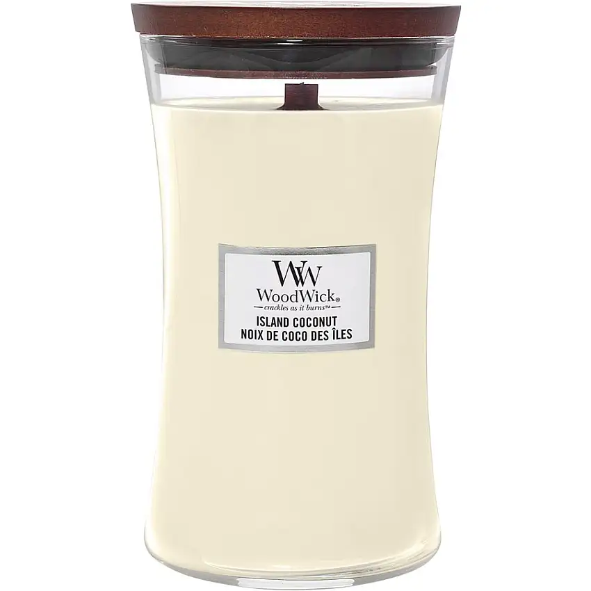 WoodWick Duftende stearinlys Island Coconut Ellipse Jar / 454 g