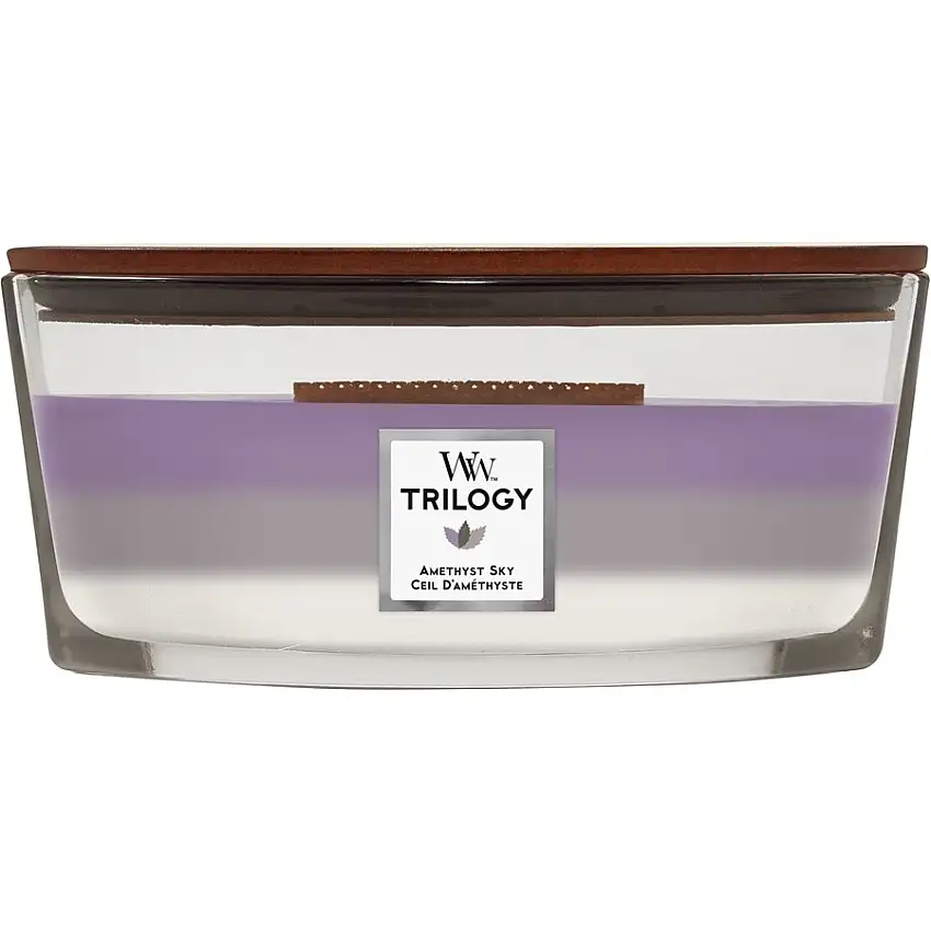 WoodWick Duftende stearinlys Amethyst Sky Ellipse Jar / 454 g