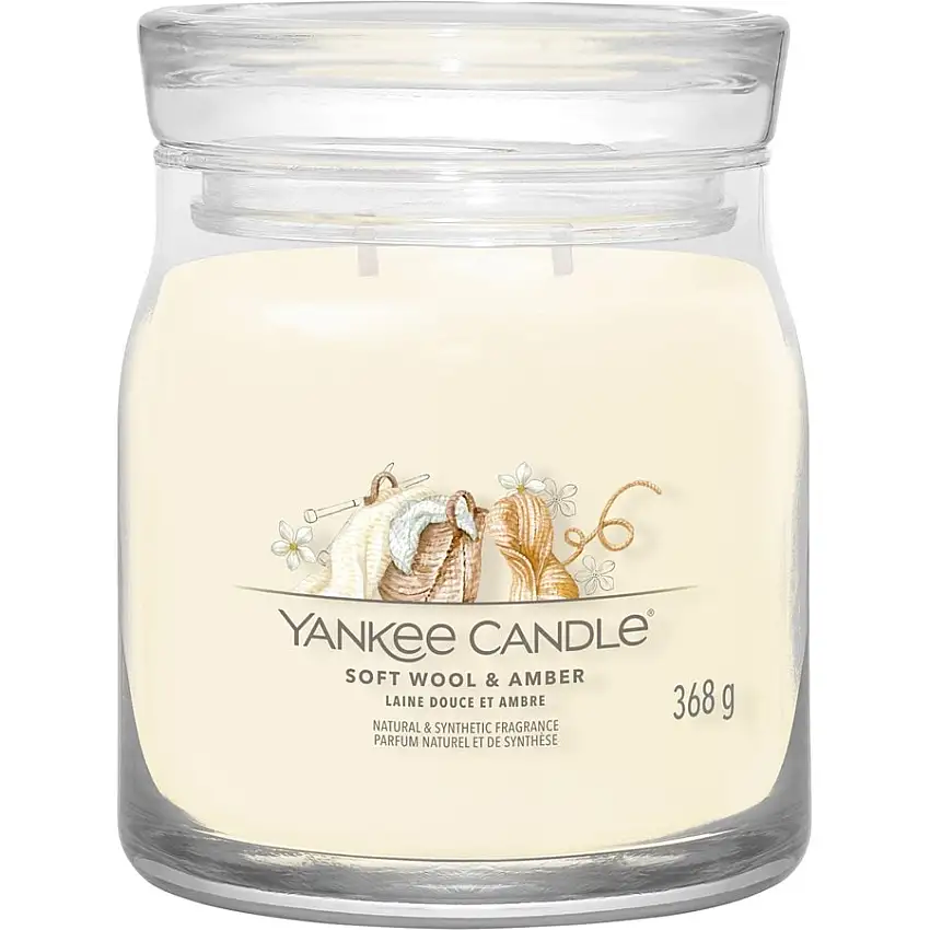Yankee Candle Duftende stearinlys Soft Wool & Amber 368 g