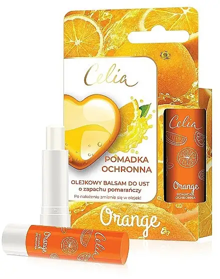 Orange beskyttende læbepomade 25388588