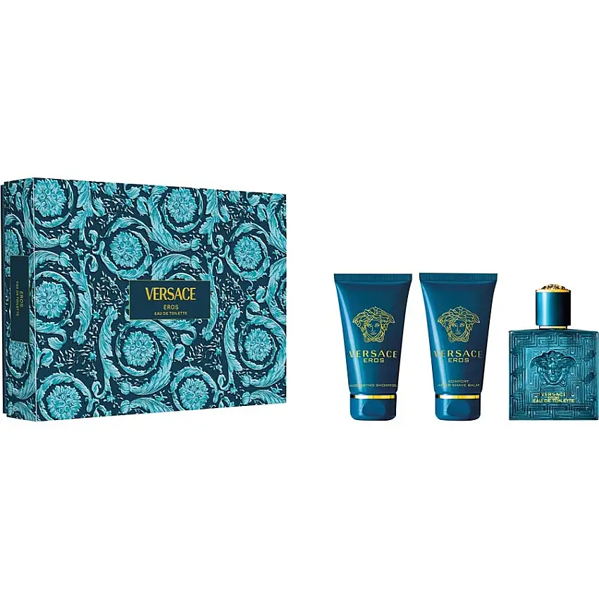 Versace Eros Gave sæt Eau de Toilette Spray 50 ml + Shower Gel 50 ml + After Shave Balm 50 ml / 1 Stk.