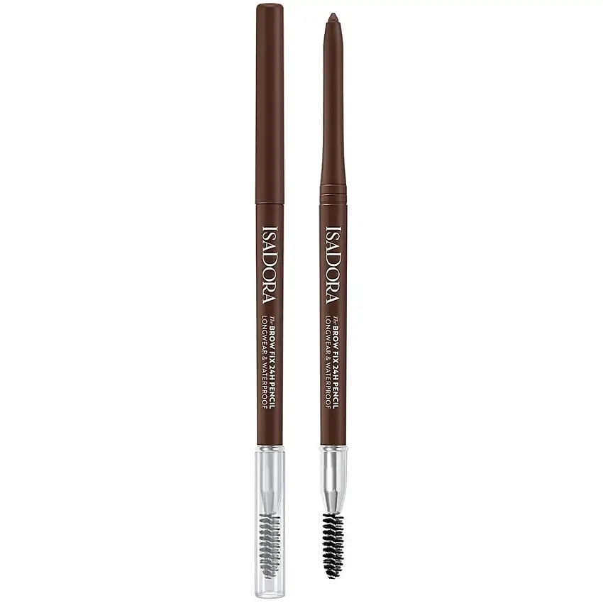 Isadora Eyebrow products The Brow Fix 24h Pencil Longwear & Vandfast 02 Dark Brown / 0,3 g