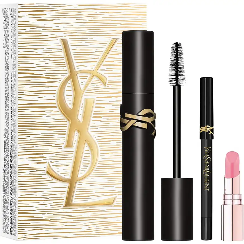 Yves Saint Laurent Øjne Lash Clash Mascara Set Las Clash Mascara 9 ml + Mini Lines Liberated + Mini Loveshine Candy Glow / 1 Stk.