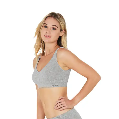 Shaper Crop Bra Lysegrå | Str. S