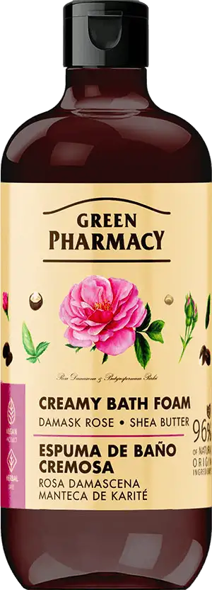 Green Pharmacy Creamy Bath Foam Damask Rose and Shea Butter 500 ml