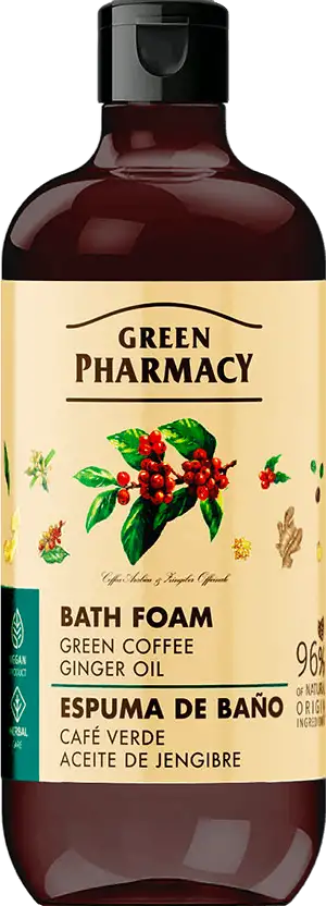Green Pharmacy Bath Foam Green Coffee and Ginger Oil 500 ml