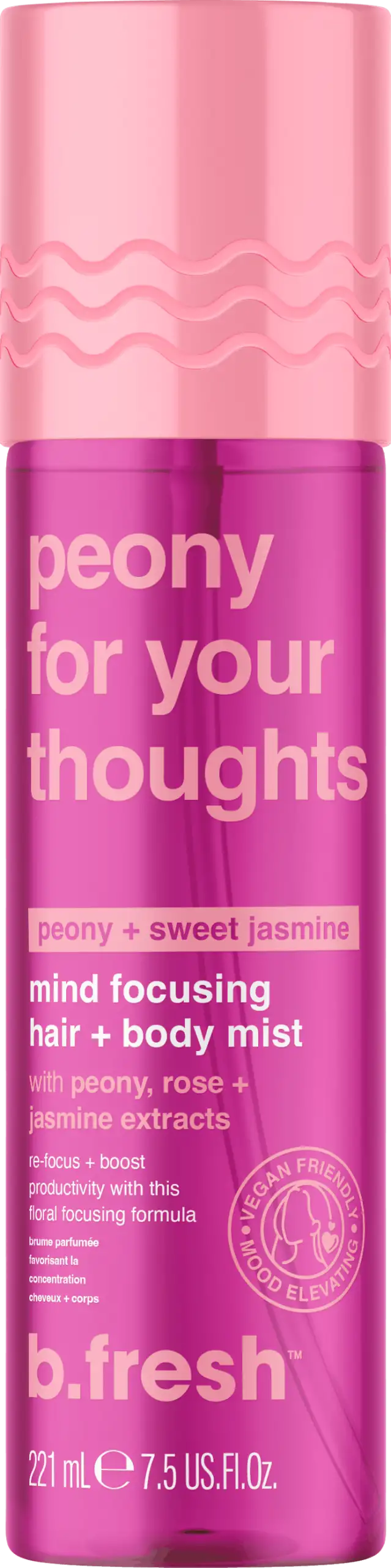 b.fresh Peony For Your Thoughts, Mind Focusing Hair + Body Mist 221 ml