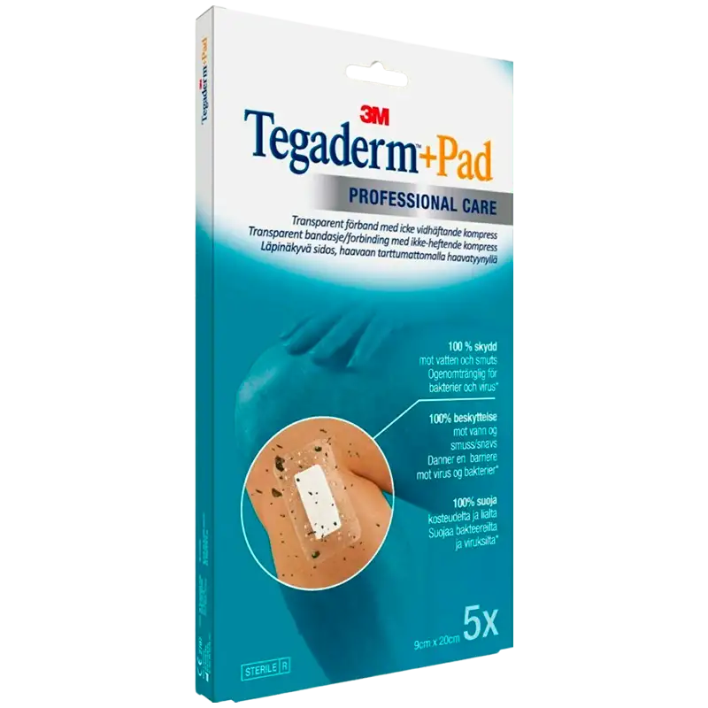 Tegaderm Tegaderm+Pad - 9 cm x 20 cm (5 stk)