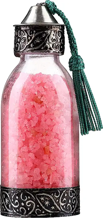 Havsalt pink til bade i en dekorativ flaske 46493142