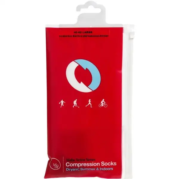 MABS ACTIVE DRYARN KNÆSTRØMPE (HVID/BLÅ-L)