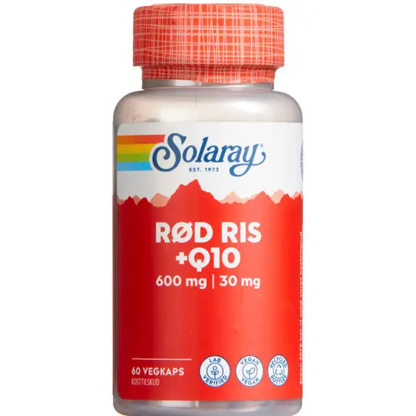 SOLARAY RØD RIS + Q10 KAPSLER