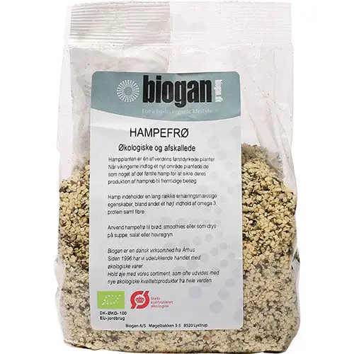 Økologiske Hampefrø Afskallede | 400 gr
