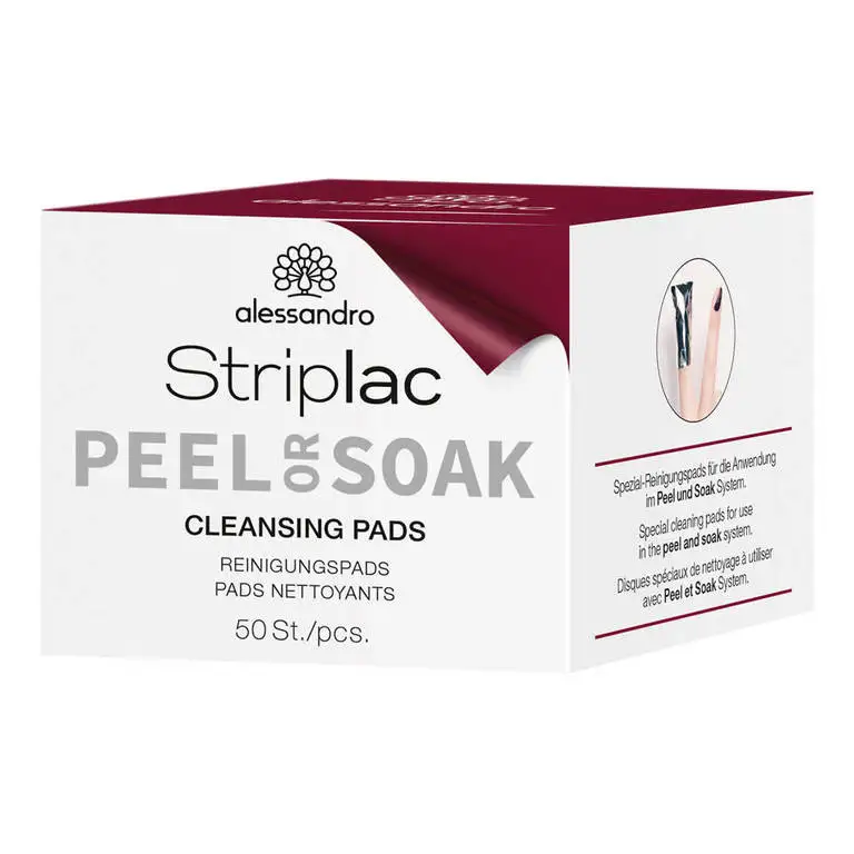 Alessandro Striplac Peel or Soak Cleansing Pads 50 stk