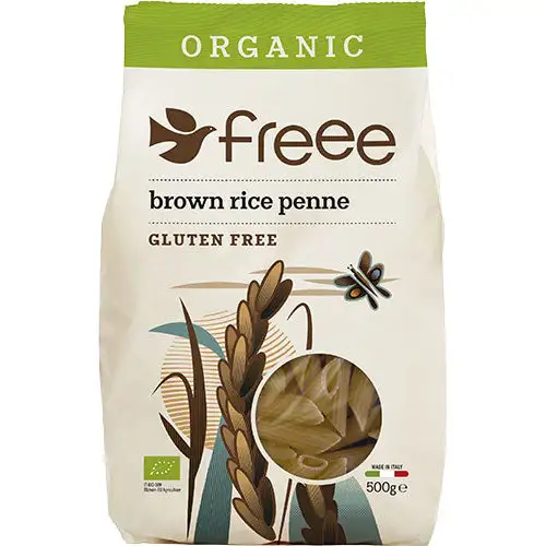 Organic Brun Ris Pasta Penne Gl.fri Doves Økologisk | 500 gr