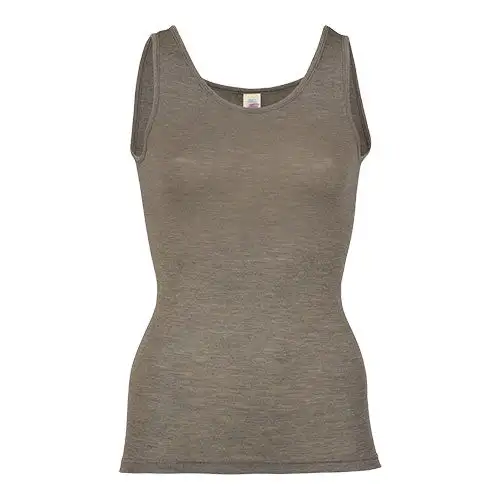 Top, Uld/silke, Walnut | Str. 46/48