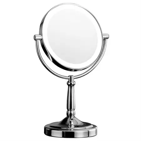 UNIQ Makeup Spejl med Lys og 5 x forstørrelse, Medium