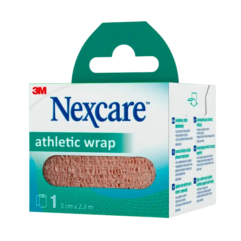 Nexcare Athletic Wrap Lysbrun - 5 cm x 2,3 m (1 stk)