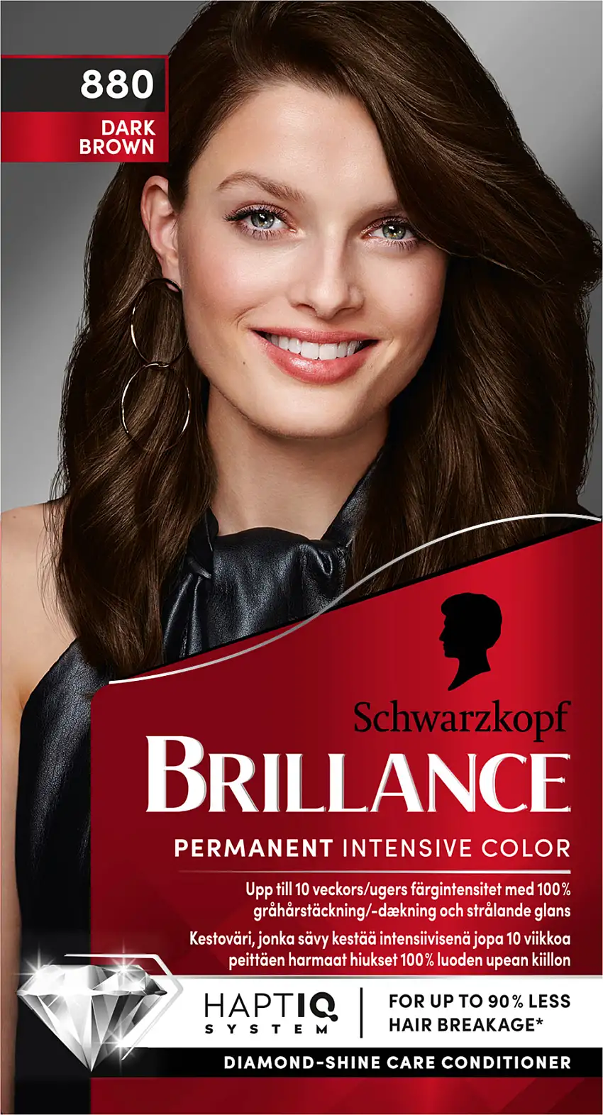 Schwarzkopf Brillance Hårfarve 880 Dark Brown