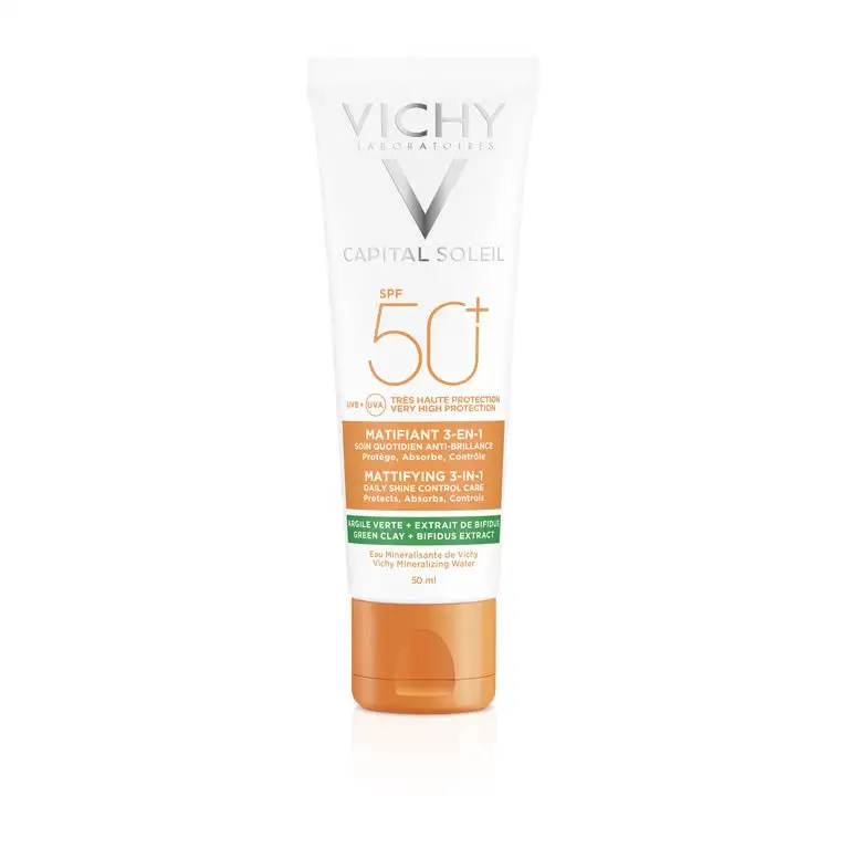 Vichy Capital Soleil Matterende 3-in-1 Solbeskyttelse SPF 50