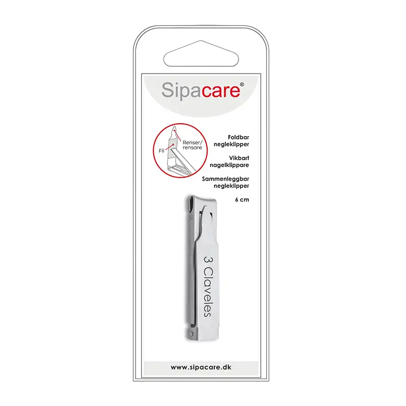 SipaCare Negleklipper Foldbar Metaldesign (6 cm)