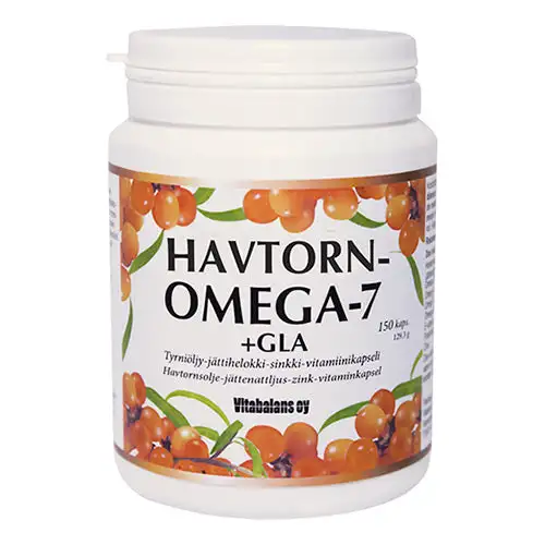 Havtorn Omega 7+gla | 150 kapsler