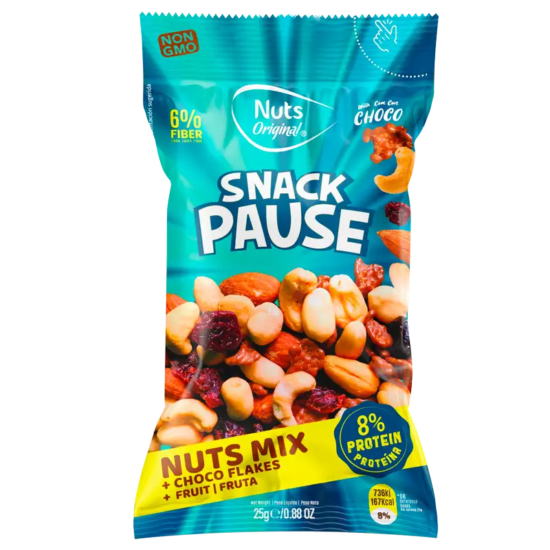 Nuts Original Snack Pause - Nuts Mix, Choco Flakes & Fruit (25 g)