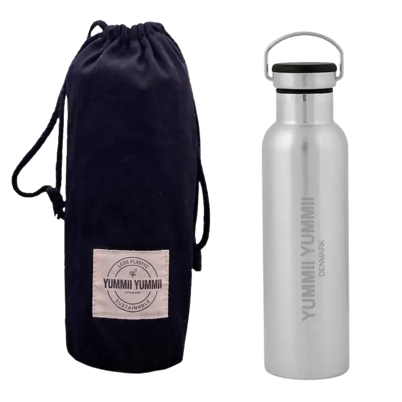 YUMMII YUMMII Thermo Bottle Black Bamboo Lid (600 ml)