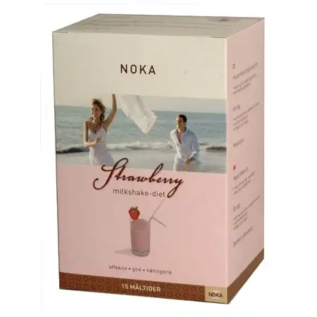NOKA Milkshake Jordbær Diæt - 15 måltider (525 g)