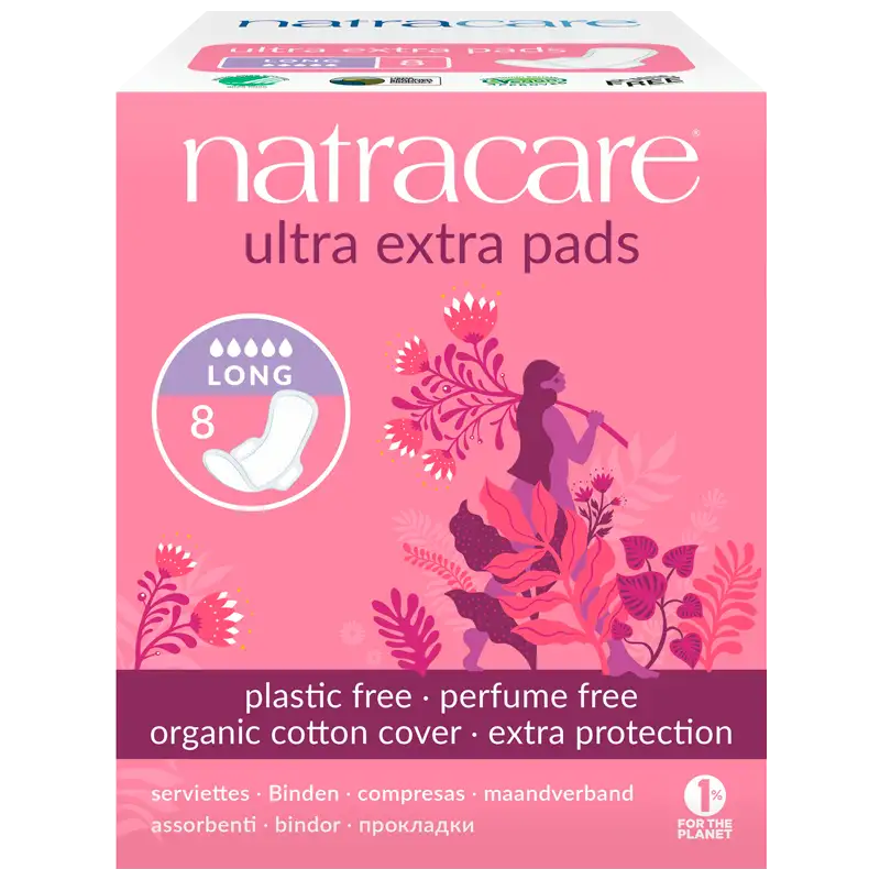 Natracare Ultra Extra Bind Long (8 stk)