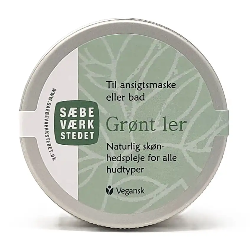SÆBEVÆRKSTEDET Grønt ler til ansigtsmaske 50 g