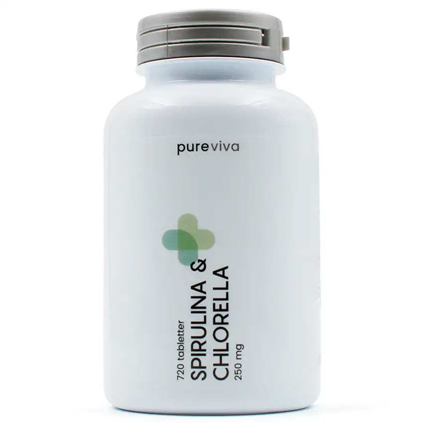 Pureviva Spirulina & Chlorella 250 mg 720 tabl.