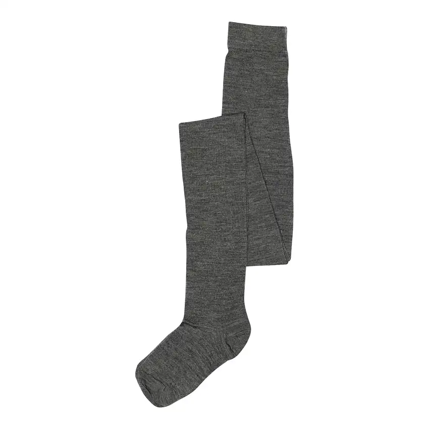 mp Woman Uld/silke Strømpebukser Grey Melange L