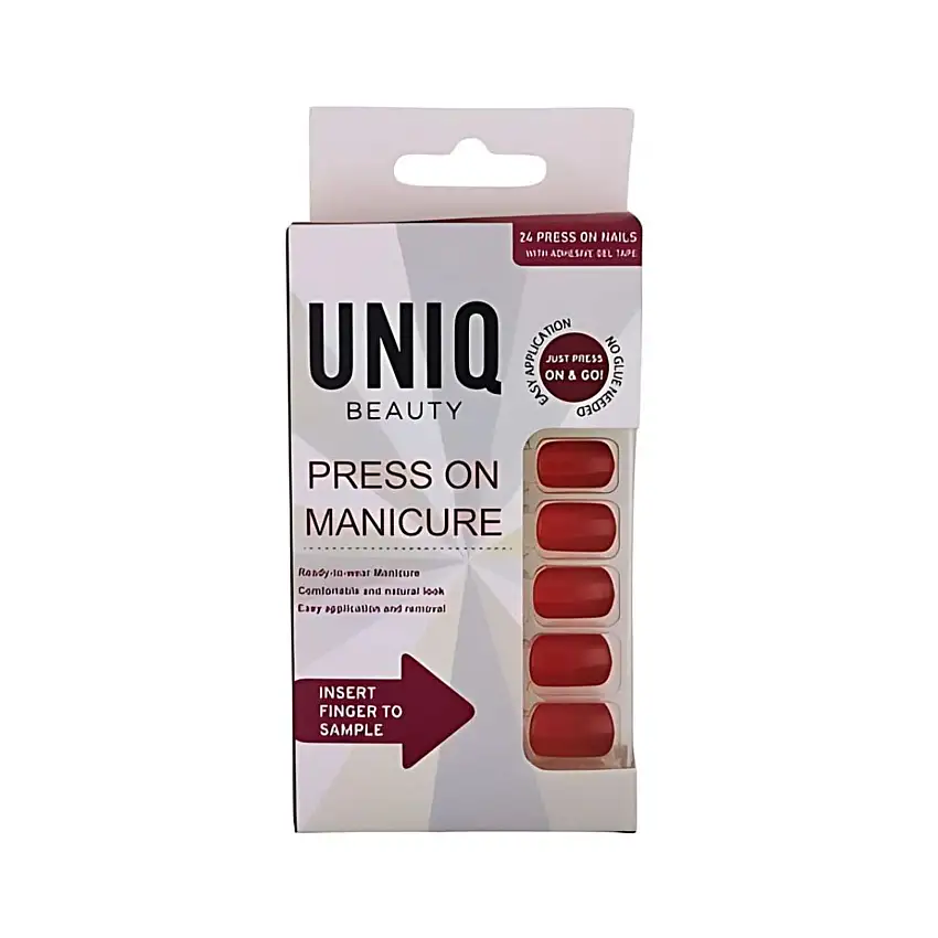 UNIQ Click On / Press On Negle 24 stk. Rose Red