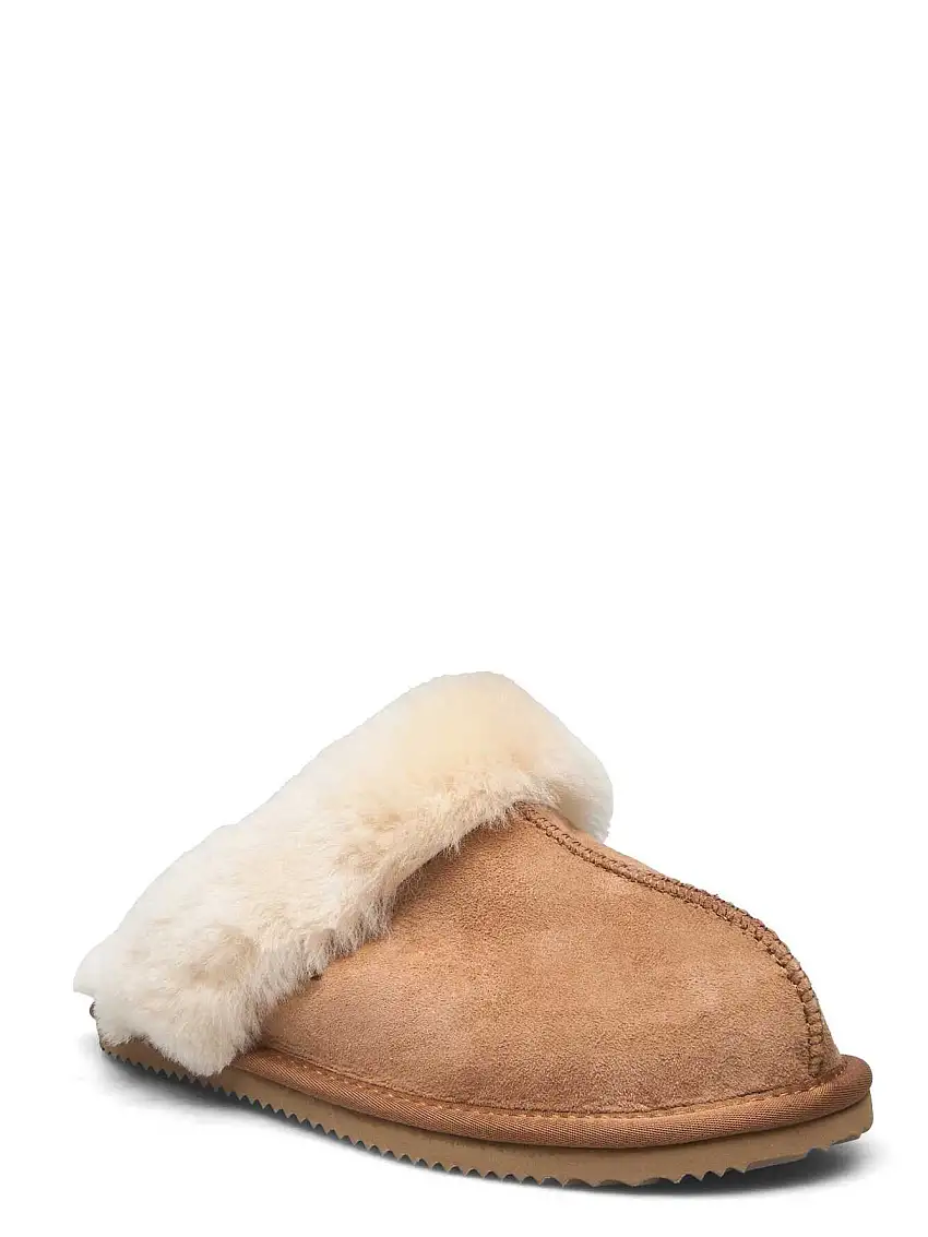 Rosemunde Shearling Reversed Slippers Almond 38