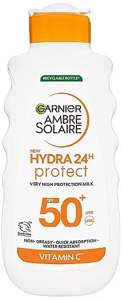 Vandtæt solbeskyttende lotion med C-vitamin til krop og ansigt, meget høj beskyttelse SPF50+ 75861220