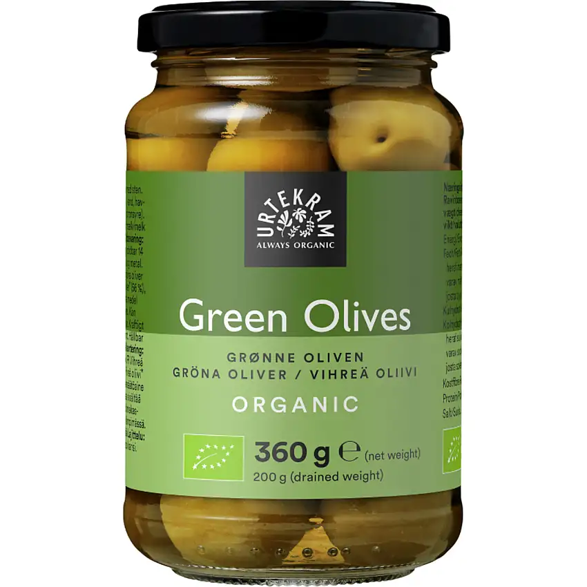 Urtekram Oliven grønne Ø 360 g