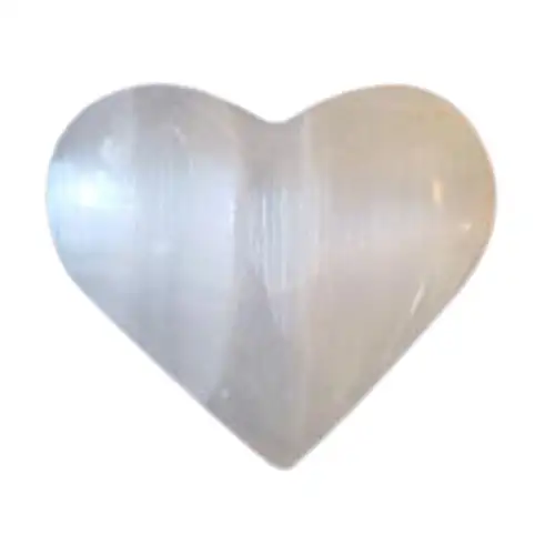 108 Blessings Selenit hjerte (1 stk)