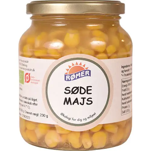 Søde Majs I Glas Økologisk | 350 gr