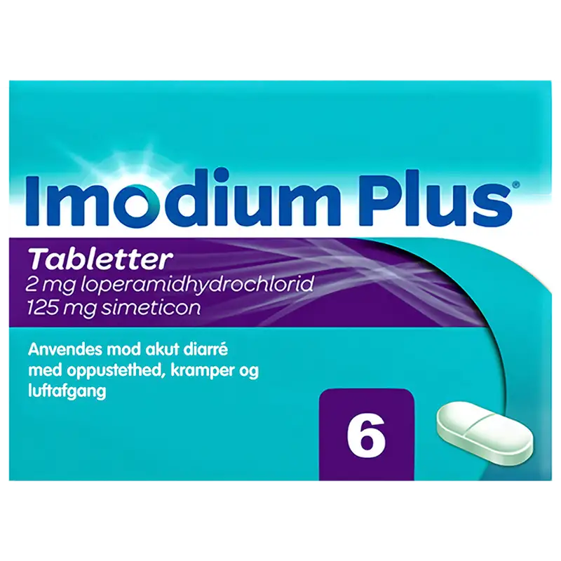 Imodium Plus Tabletter 2+125mg (6 stk)