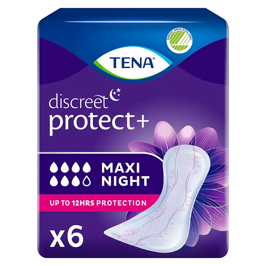 Tena Discreet Protect+ Natbind Maxi Night
