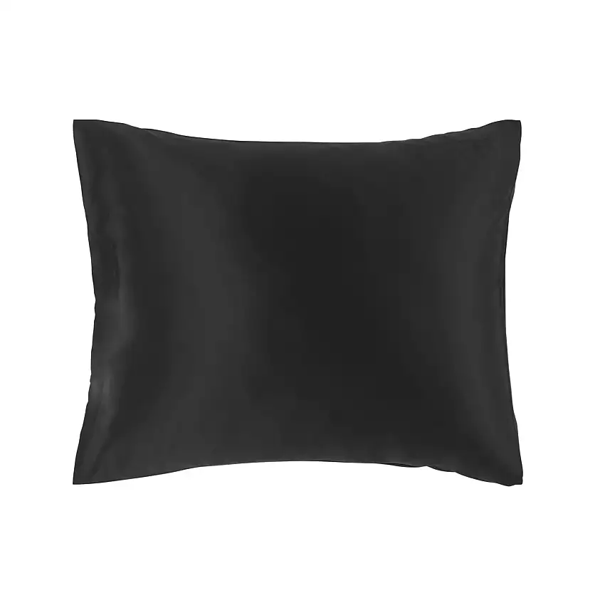 Lenoites Mulberry Silk Pillowcase Black 50 x 60 cm