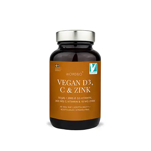 Vegan D3, C & Zink | 90 kapsler