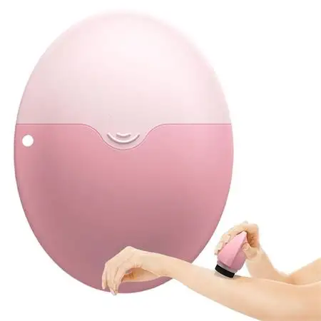 UNIQ Silicone Sponge Roller Applicator – Genopfyldelig Solcreme & Lotion Applikator, 55 ml - Lyserød