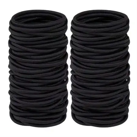 SOHO Basic Hårelastikker, 50 stk - Sort