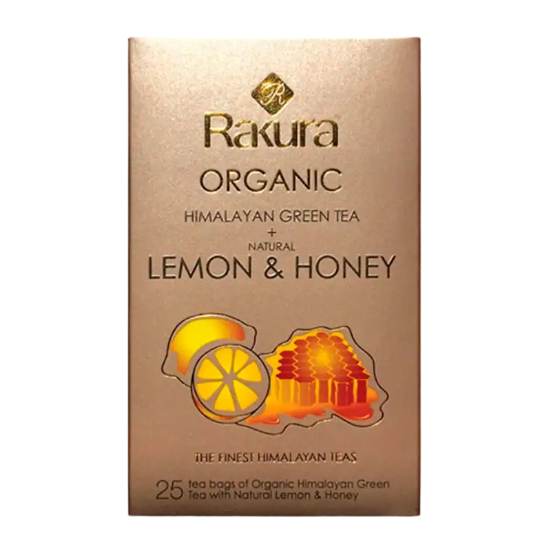 Rakura Himalayan Organic Green Tea + Natural Lemon & Honey (25 stk)